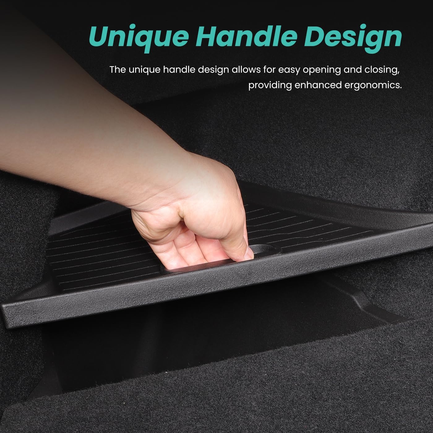 2025 2026 Model Y Juniper Rear Trunk Storage Bins with Lids 2PCS Rear Trunk Storage Box for Refresh Model Y TPE Waterproof Trunk Organizer for Model Y Juniper Interior Accessories