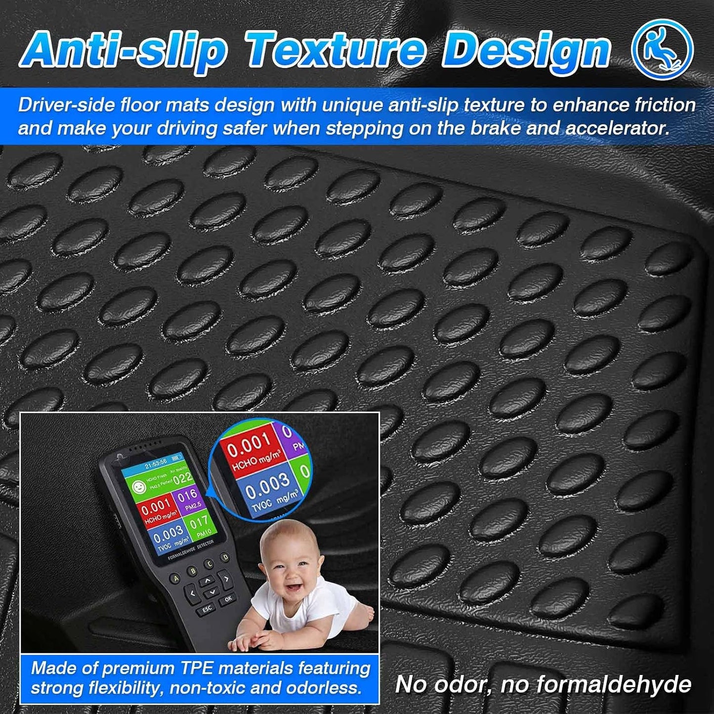 Sentra Floor Mats Fit for Nissan Sentra/Sylphy 2014-2019, All Weather Floor Mat for Sentra Accessories, Heavy Duty Waterproof