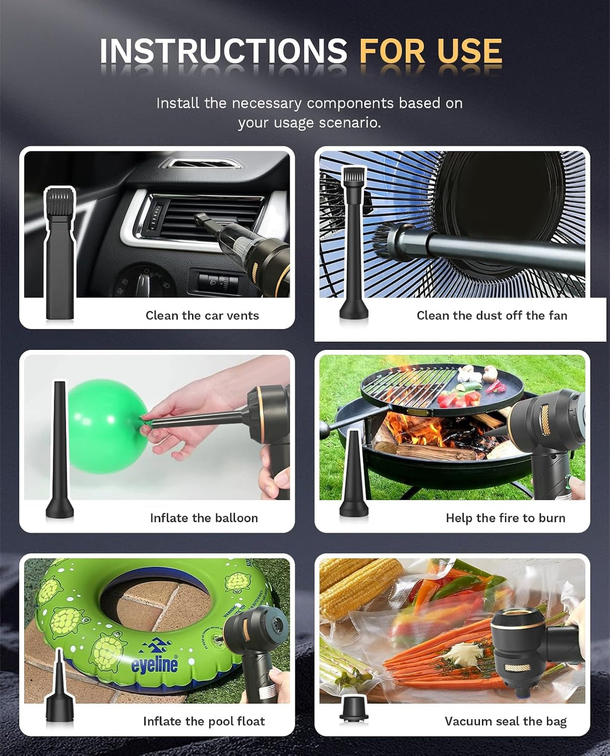 Foldable Cordless Handheld Car Vacuum Cleaner,Mini Vac Duster
