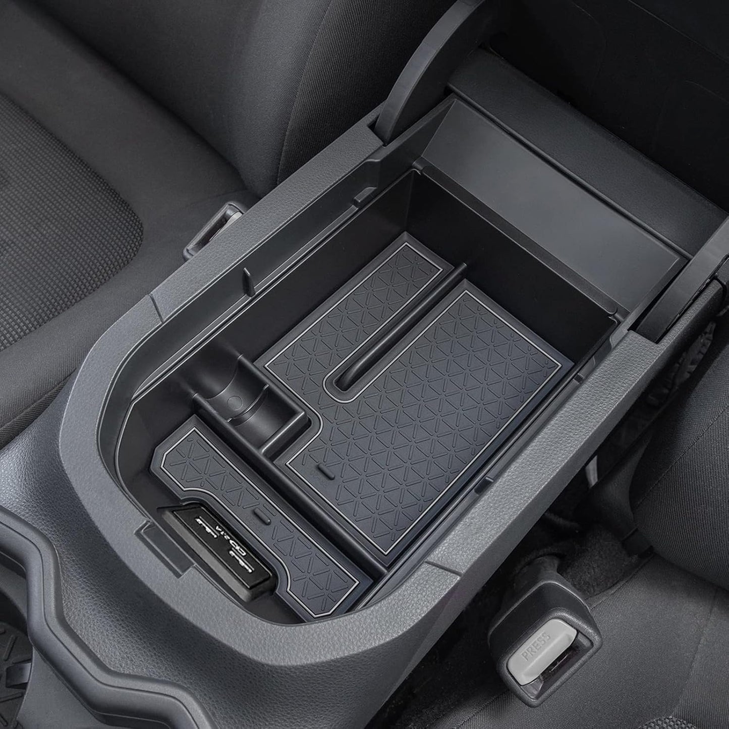 JDMCAR Center Console Tray Organizer Compatible with Toyota RAV4 Accessories 2019-2024 2025 and 2021-2025 RAV4 Prime, Armrest Insert Container ABS Material Secondary Storage Box-Red