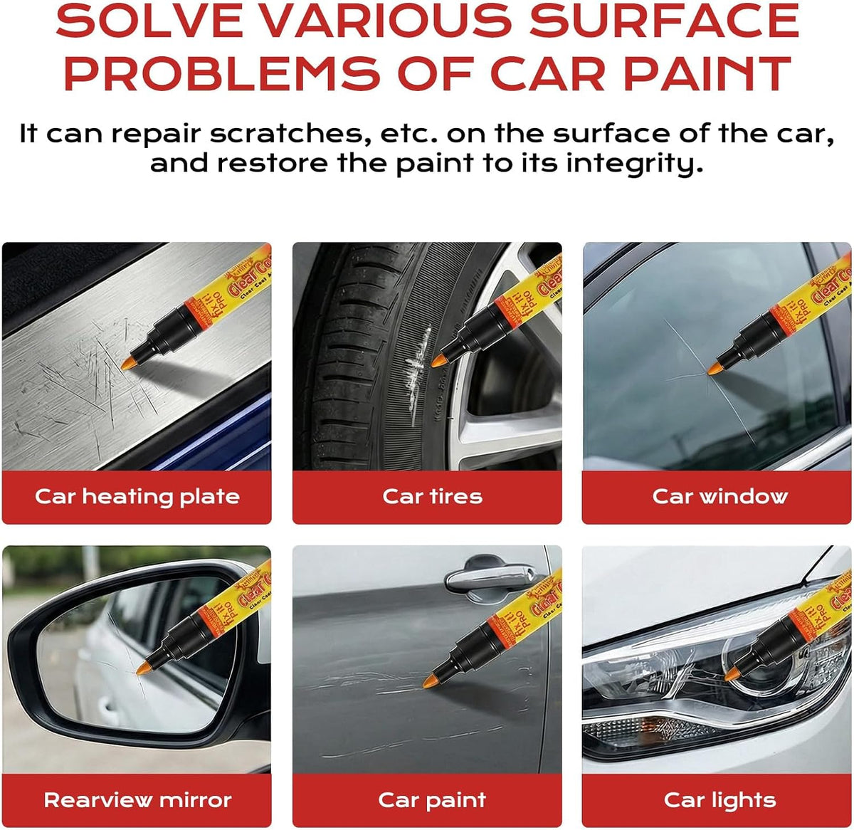 PARAROSE Car Scratch Remover Pen - Portable & Weatherproof Garage Repair