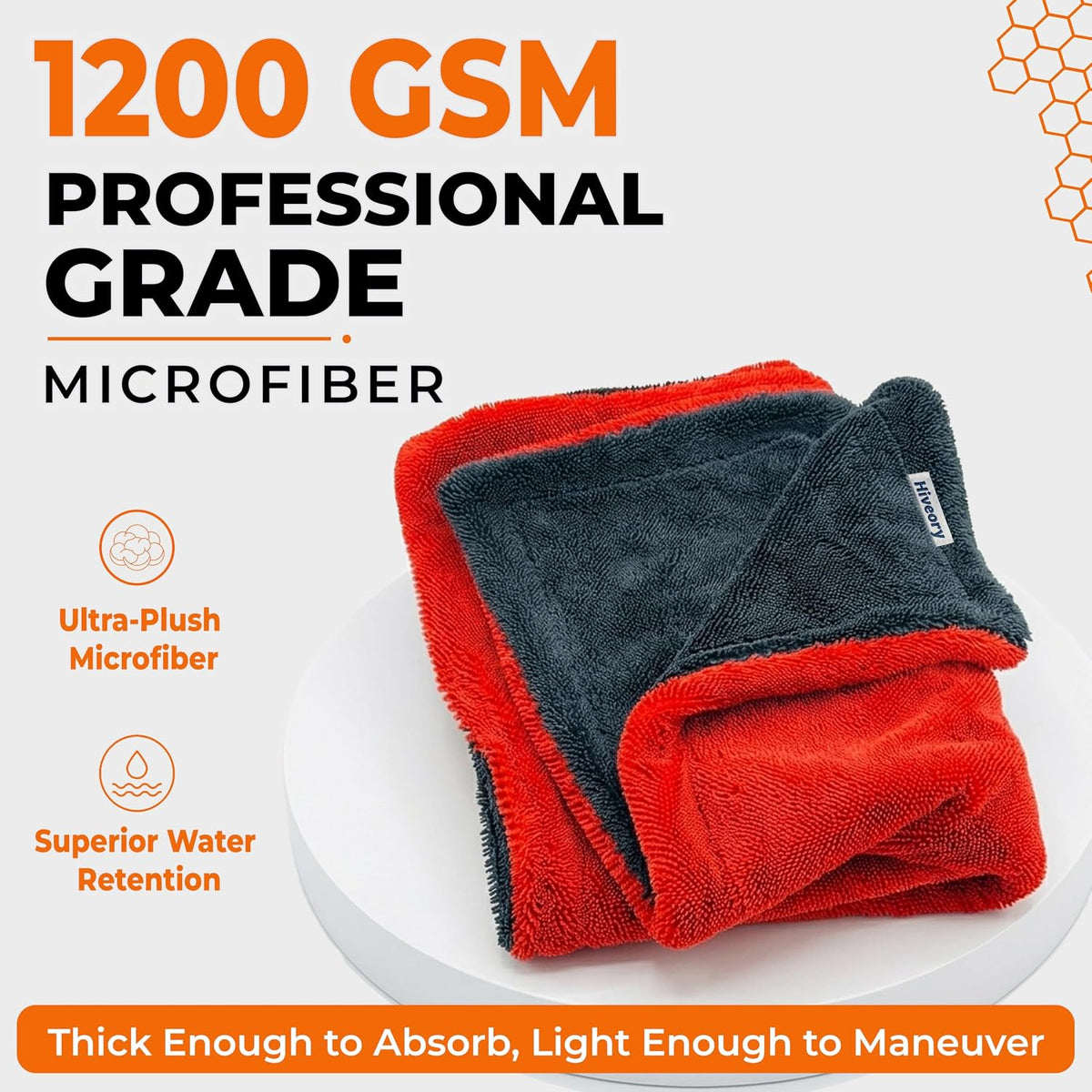 Car Drying Microfiber Towels - Red & Black