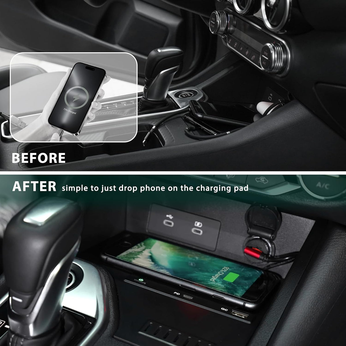 Phone Wireless Charger for 2020-2024 Nissan Sentra S, SV, SR
