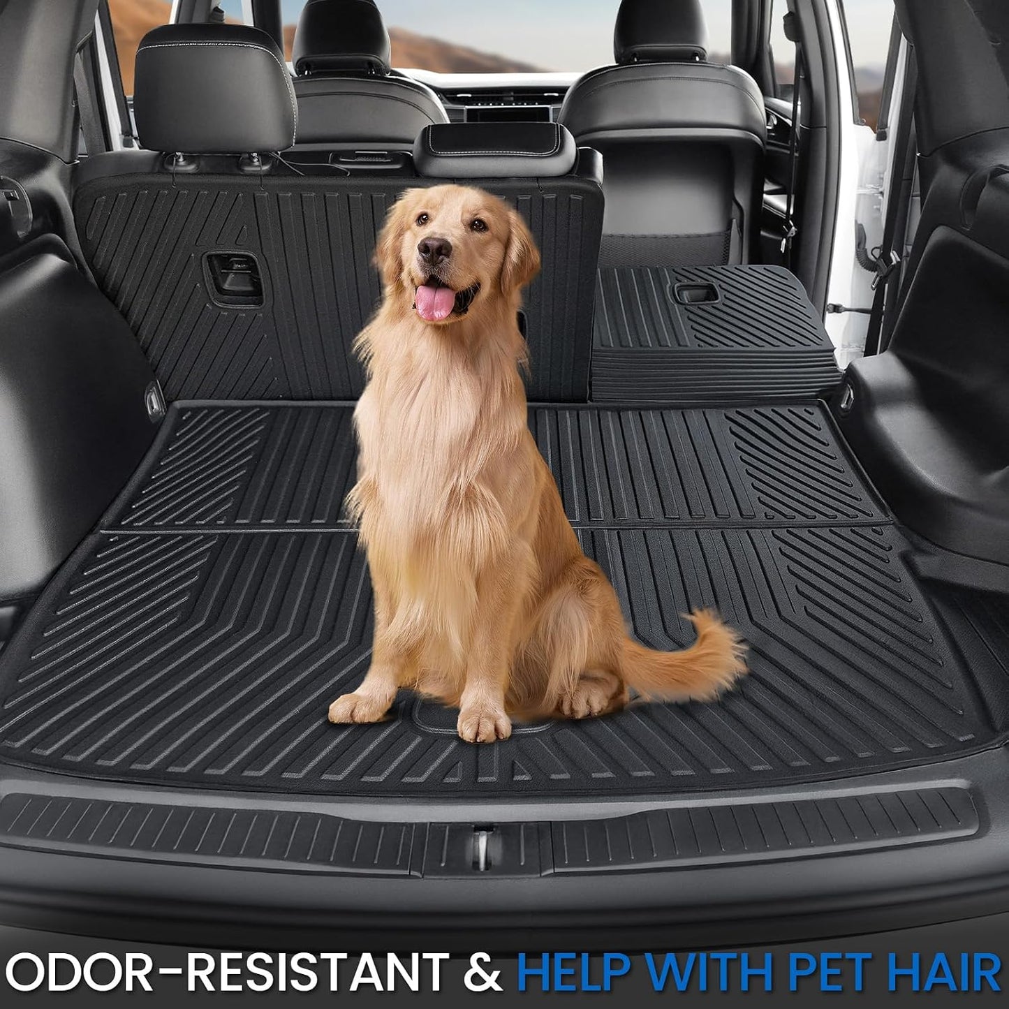 Floor Mats Set for 2022-2025 2026 Jeep Grand Cherokee WL74 (Incl 4XE, not for WK2 or L), All Weather TPE Backrest Trunk Mat Cargo Liner Door Sill Guards Accessories (WL74 | Floor Mats Set)