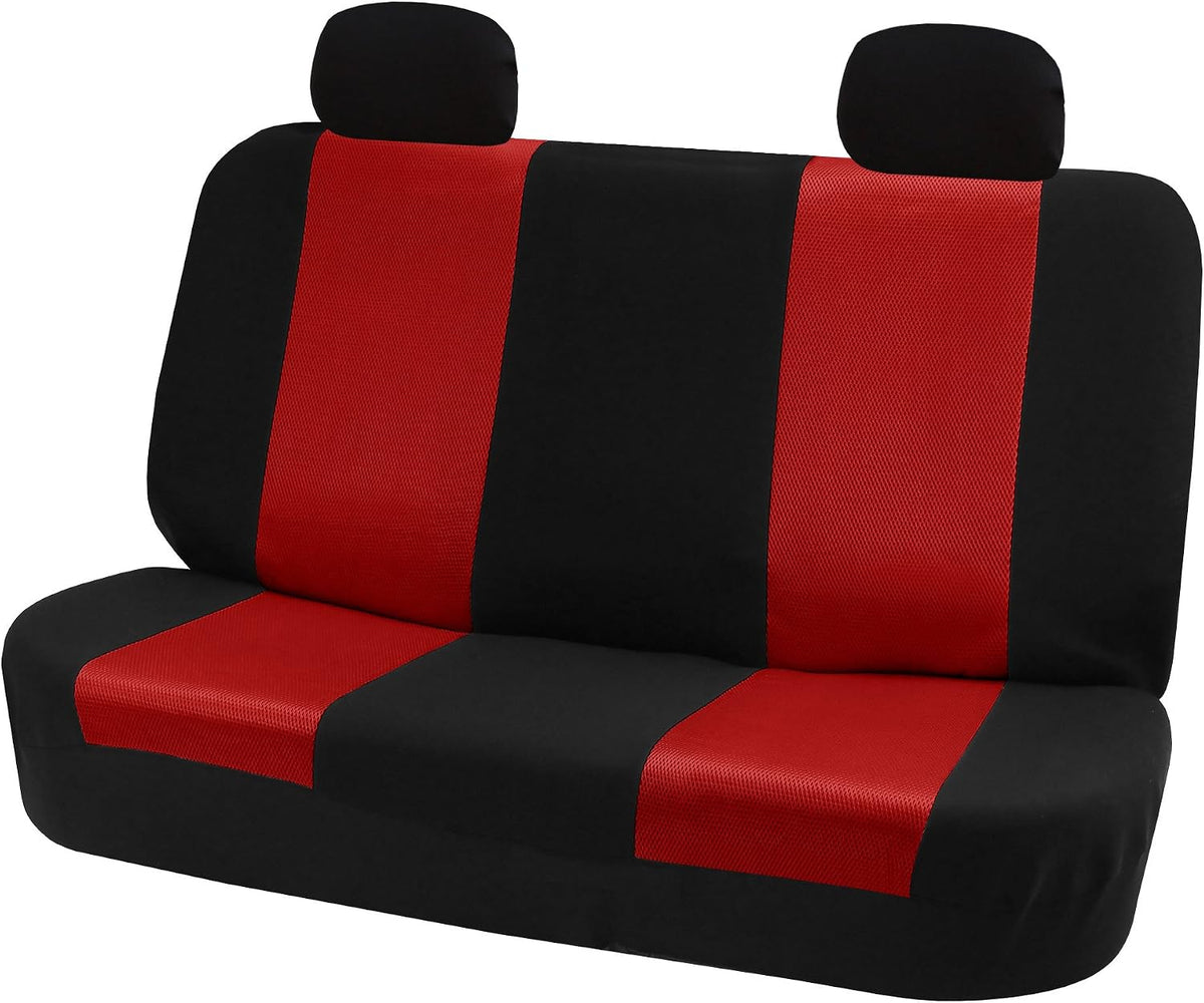 FH Group 3D Air Mesh Car Seat Covers Front Set – Universal Fit Automotive Seat Protectors, Washable Low Back Bucket Seat Covers for SUV, Sedan, Car Accessories, Black