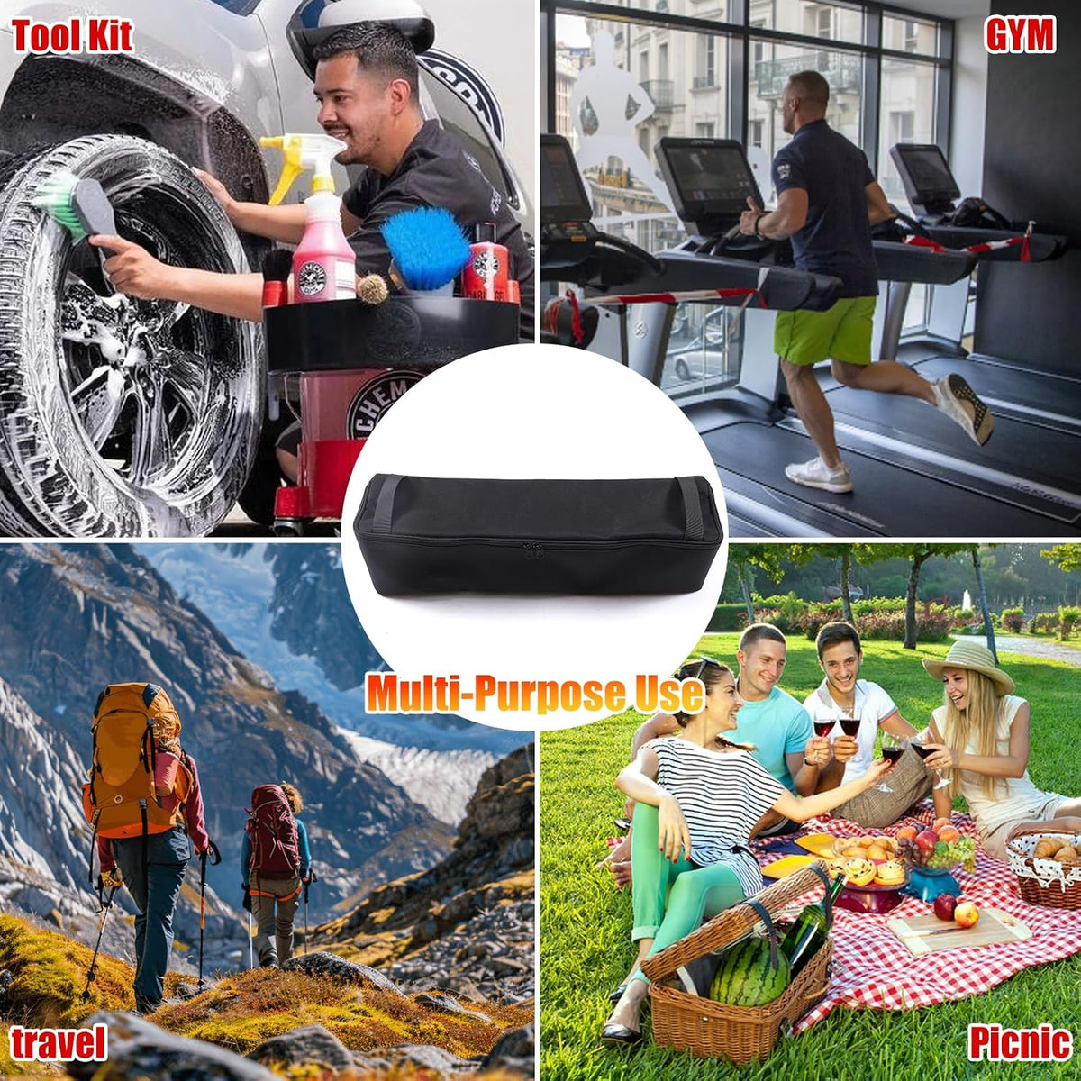 Under Seat Organizer for Hummer EV Accessories Backseat Rear Hidden Under Seat Storage Bags Portable Waterproof Foldable Storage Tool with Handle for Hummer EV SUV Pickup 2024 2025 2026