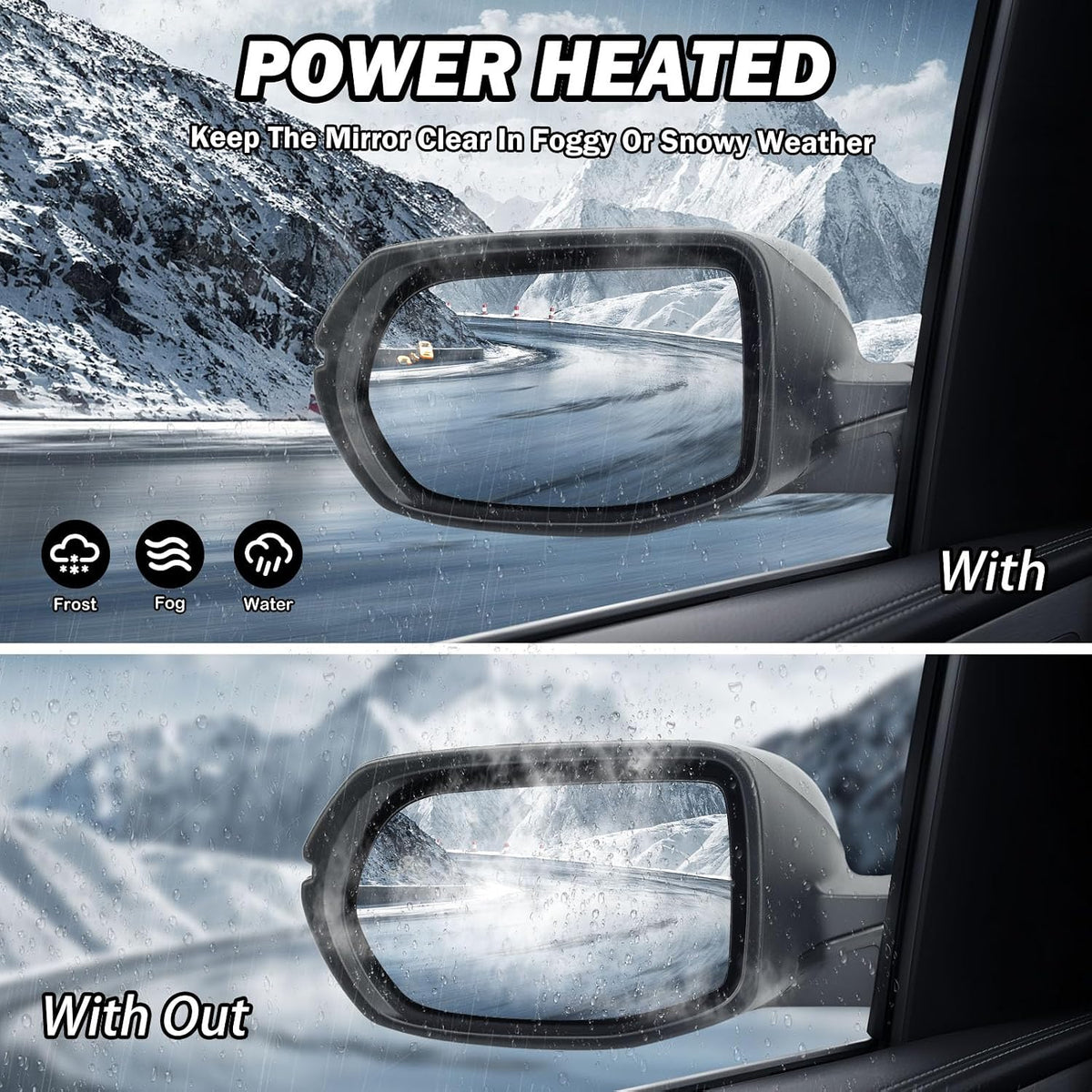 Driver Side Mirror for Honda CR-V 2017-2022（Modern Steel Metallic）