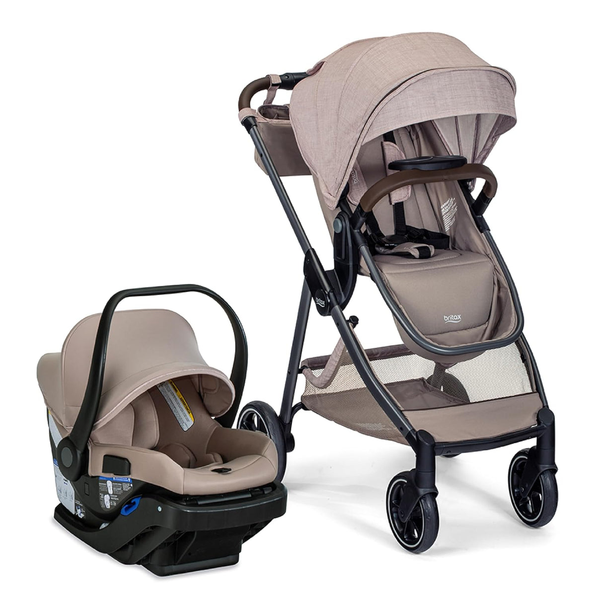 Britax Phases Travel System with Arbor Infant Car Seat — Teak