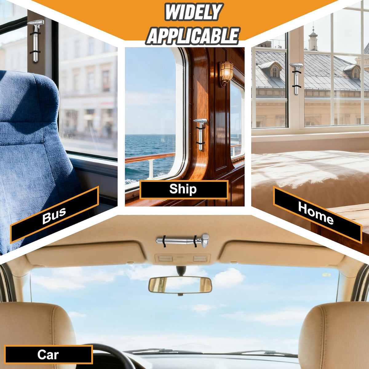 Car Window Breaker, Automotive Safety Hammer With Seatbelt Cutter, 3-in-1 Emergecy Escape Tool Car Metal Window Breaker Seatbelt Cutter, Aluminium Alloy Glass Breaker Hammer(Sliver 2Pack)