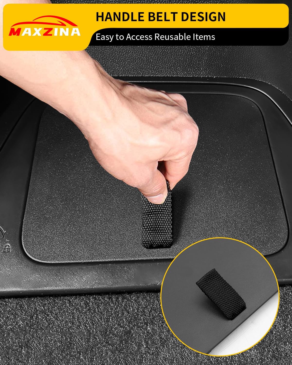 Rear Trunk Organizer Cover Compatible with 2023 2024 2025 2026 Honda Pilot Trunk Organizer Storage Bin Lid Left Driver Trunk Side Storage Box Cover Protector Black 7&8 Seats Pilot Accessories