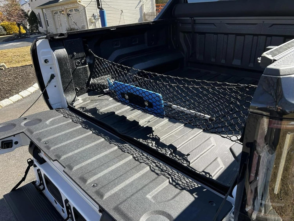 Trunk Bed Cargo Net for GMC Hummer EV Pickup 2022-2026 – Envelope Style Cargo Net for Pickup–Premium Mesh Car Trunk Organizer Vehicle Carrier Storage–Compatible with Hummer EV