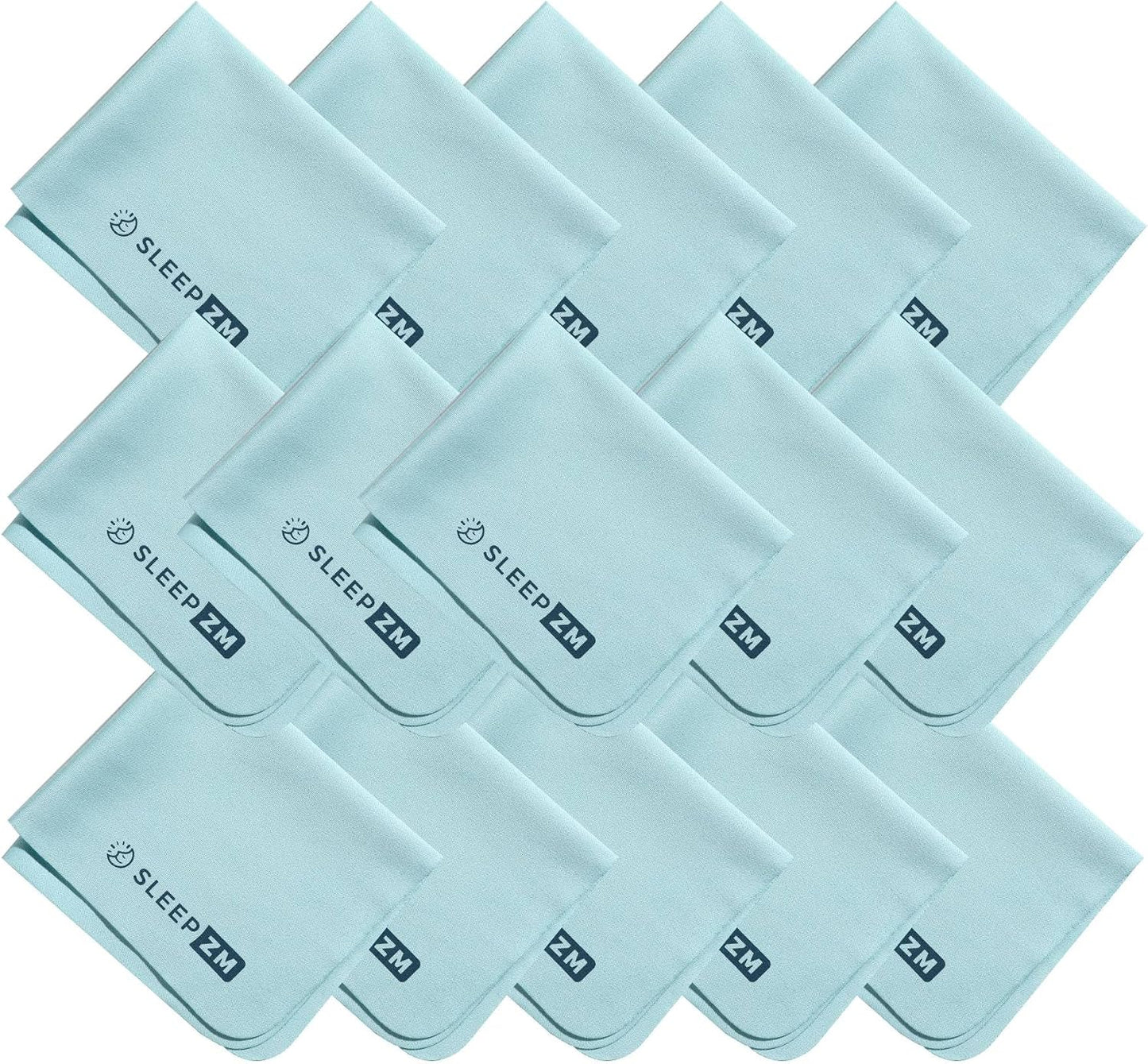 Sleep ZM 15 Pack Special Blue Light Glasses Microfiber Cleaning Cloths - Safe and Effective Cleans Lenses, Screens, Cameras, Eyeglasses, Cell Phone, LCD TV Screens and More (6X7)