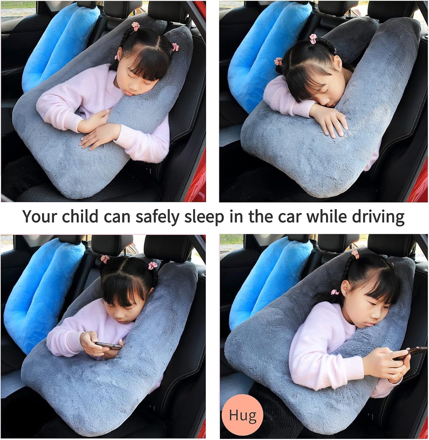FHSGGP Travel Pillow Car Pillow Kid Car Sleeping Emerald Green | The Sleeping Aid for Adults and Kids on Road Trips Kids Travel Pillow