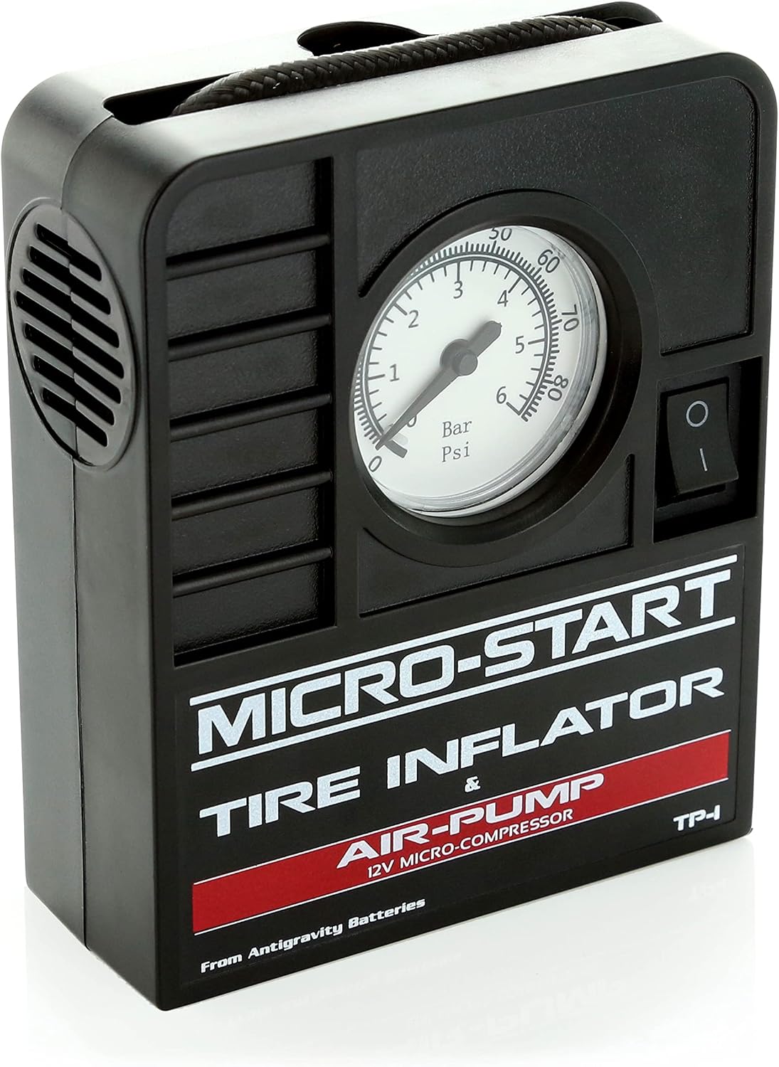 Antigravity Batteries Mini Tire Inflator for use with Motorcycles, ATV, UTV, Bikes,Small Cars. Easy to Carry for ADV and Touring Bikes