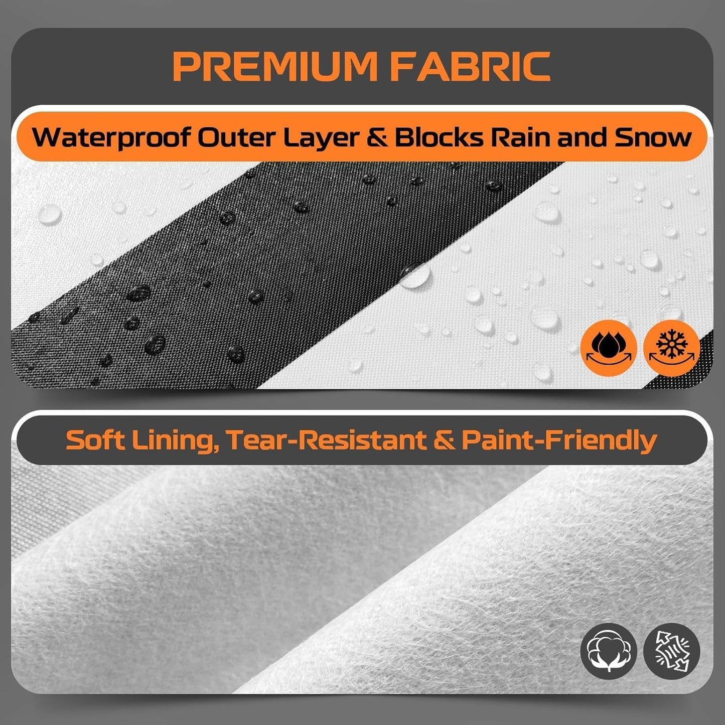 Kayme Jeep Wrangler Car Cover Waterproof All Weather, Custom Fit for Wrangler 4 Dr/Unlimited 4 Door JK JL (2006-2026), Gift with Tape/Towel, Outdoor Full Exterior Cover Rain Snow Sun UV Protection.