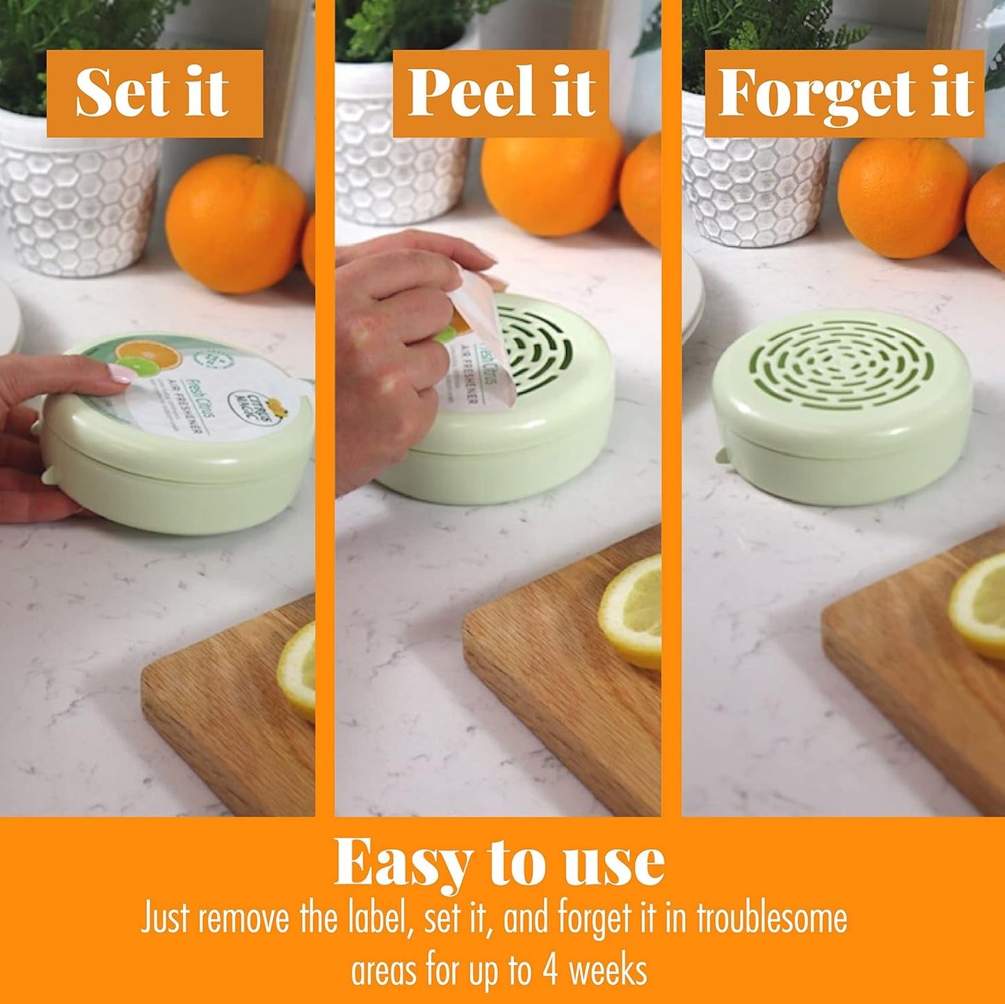 Citrus Magic 2-Pack Solid Air Freshener, 8-Ounce, Citrus