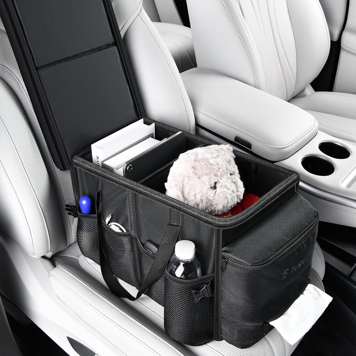 FLORICH Car Front Seat Organizer, Car Laptop Holder Backseat Organizer for Work, Automatic Document Holder Multi-Pocket Storage Organizer, Car Seat Back Storage Bag with Cup Holder