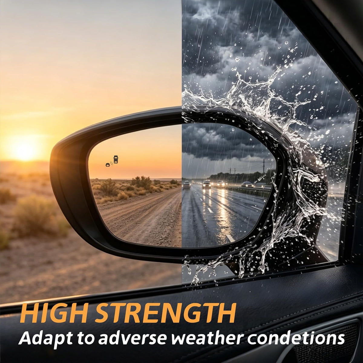 Left Driver Side Mirror Fits 2022-2026 HONDA CIVIC Sedan/Hatchback With Power Glass, Heated, Blind Spot Detection and Manual Folding Match to Crystal Black Pearl Replace HO1320351 (7 Pins)