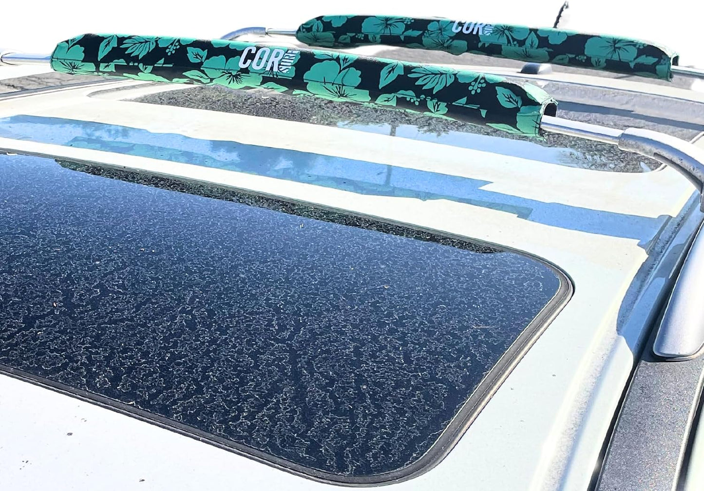 COR Surf Aero Car Roof Rack Pads for Surfboard, Kayak, SUP, Snowboard, Surfboard, Paddleboard and Canoe for Large and Flat Style Aero Bars