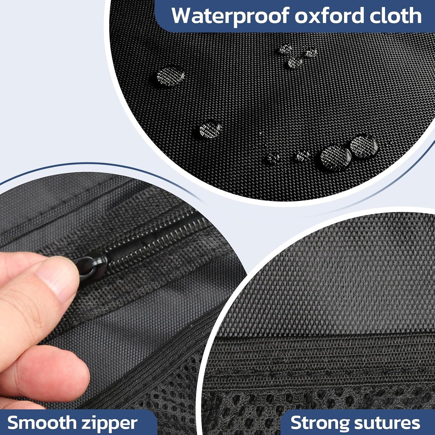 Car Trunk Organizer with Lid, SUV/Truck Compatible, Large Capacity, 6 Pockets &amp; 3 Mesh Pouches