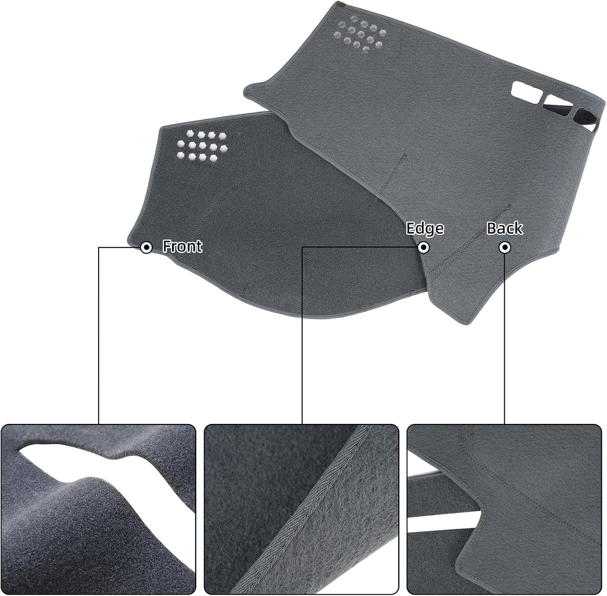 Dash Cover Mat Dashboard Cover for Lexus ES ES350 2007 2008 2009 2010 2011 2012 Nonslip Dash Board Protector Mat Interior Accessories Sunshade Anti Glare Pad Carpet (07-12 Dark Gray)