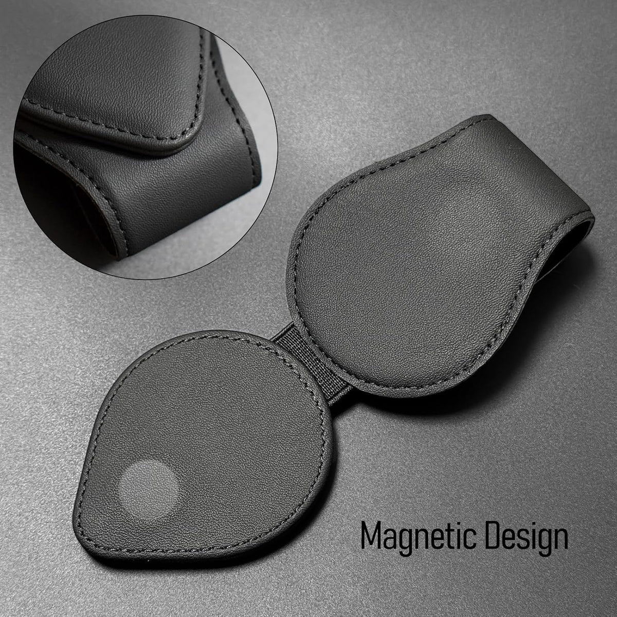 American Flag - Car Sunglass Holder, Magnetic Leather Eyeglass Hanger Mount Clip Holder for Car Visor Accessories