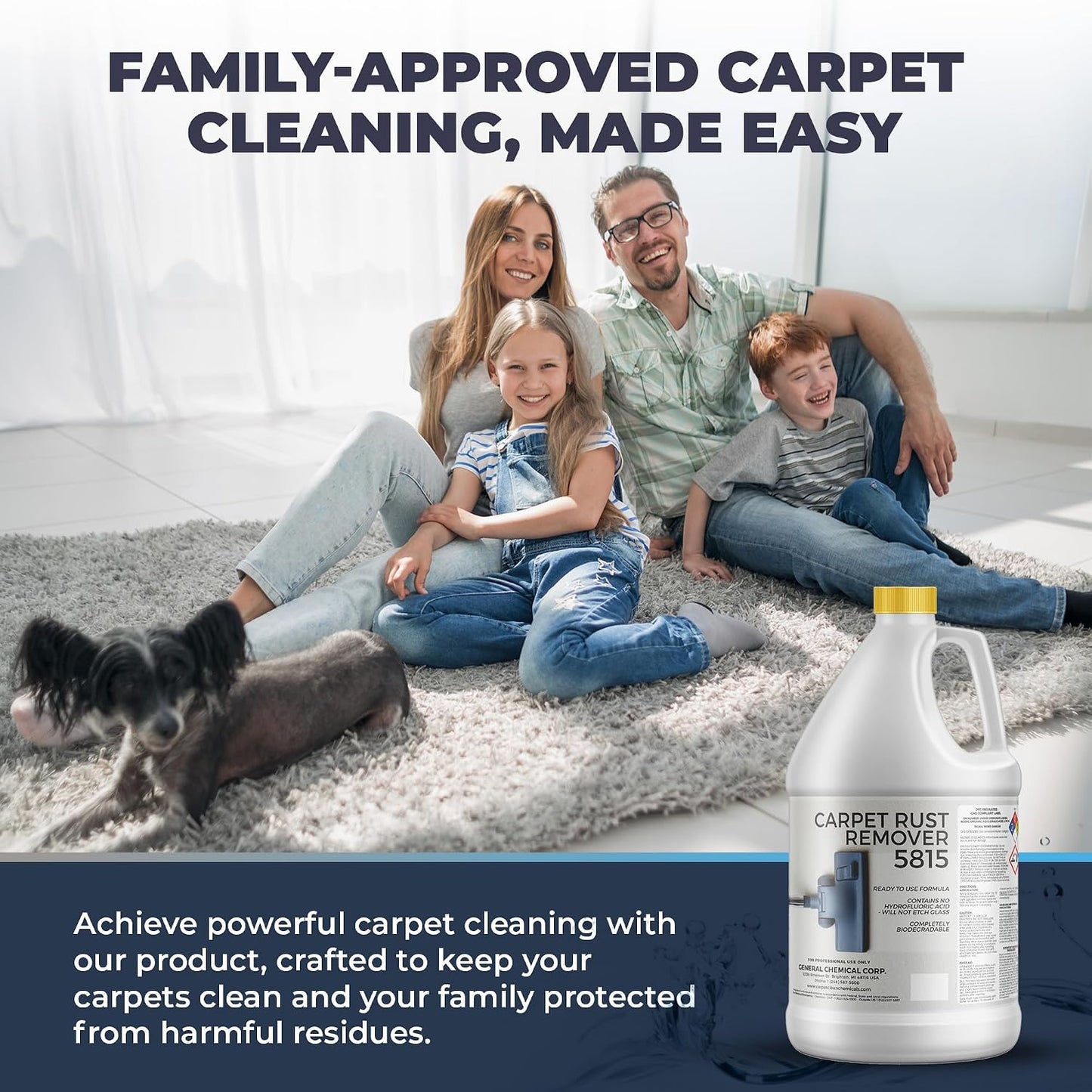 Rust Remover 5815 - Heavy Duty Rust & Stain Remover for Household Cleaning, Expertly Treats and Cares for Furniture, Kitchen Surfaces, and Fabrics -Easy to Use Spray Liquid - 1 Gallon
