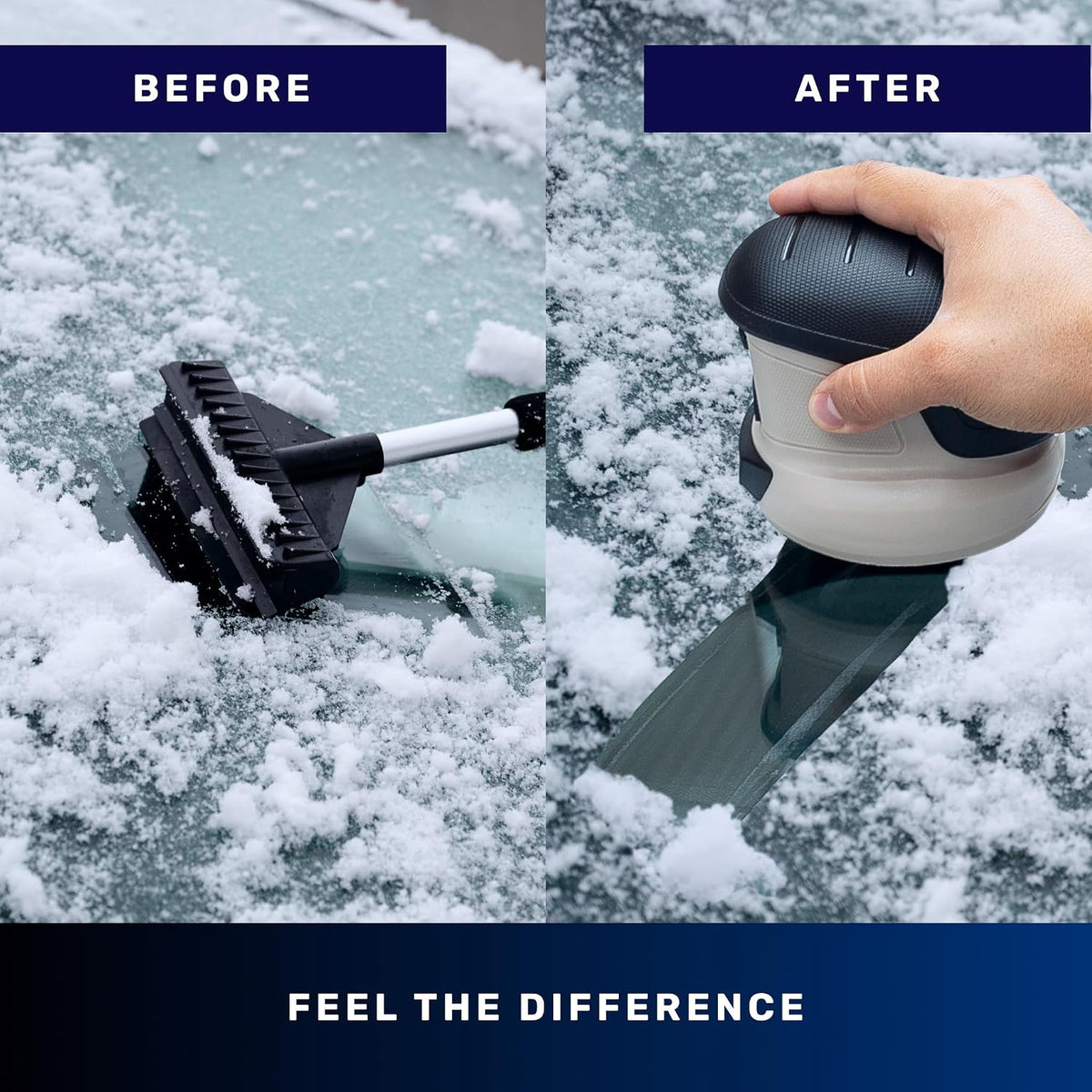Zento Deals Electric Ice Scraper for Car Windshield – Rechargeable Snow Removal Tool with USB Cable, Cleaning Brush, and Polish Accessories for Effortless Ice and Snow Clearance