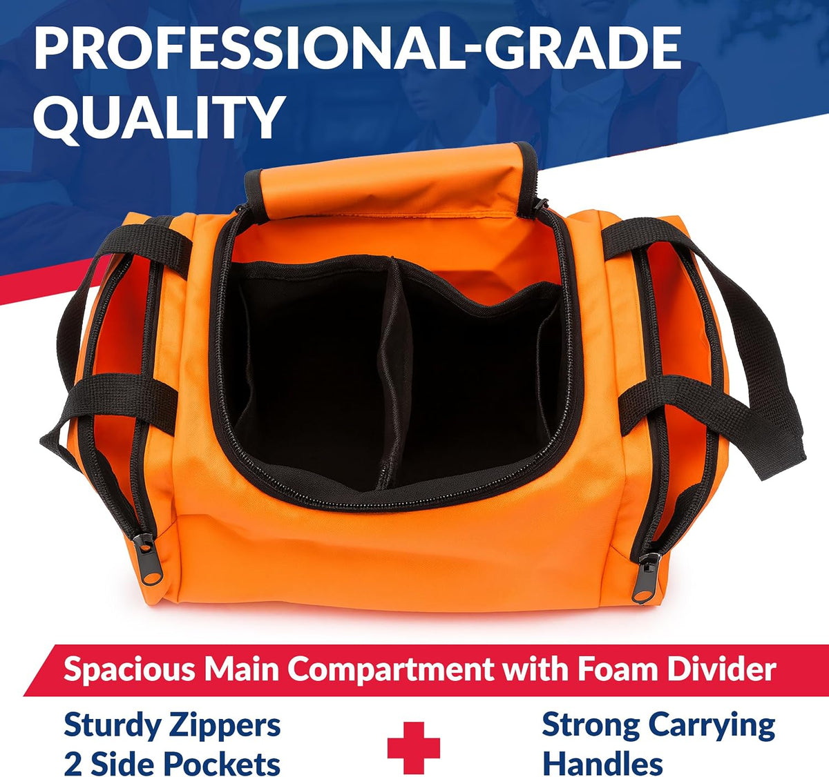 Dixie EMS Dixigear Empty First Responder II Bag 10.5" x 5" x 8" - Orange