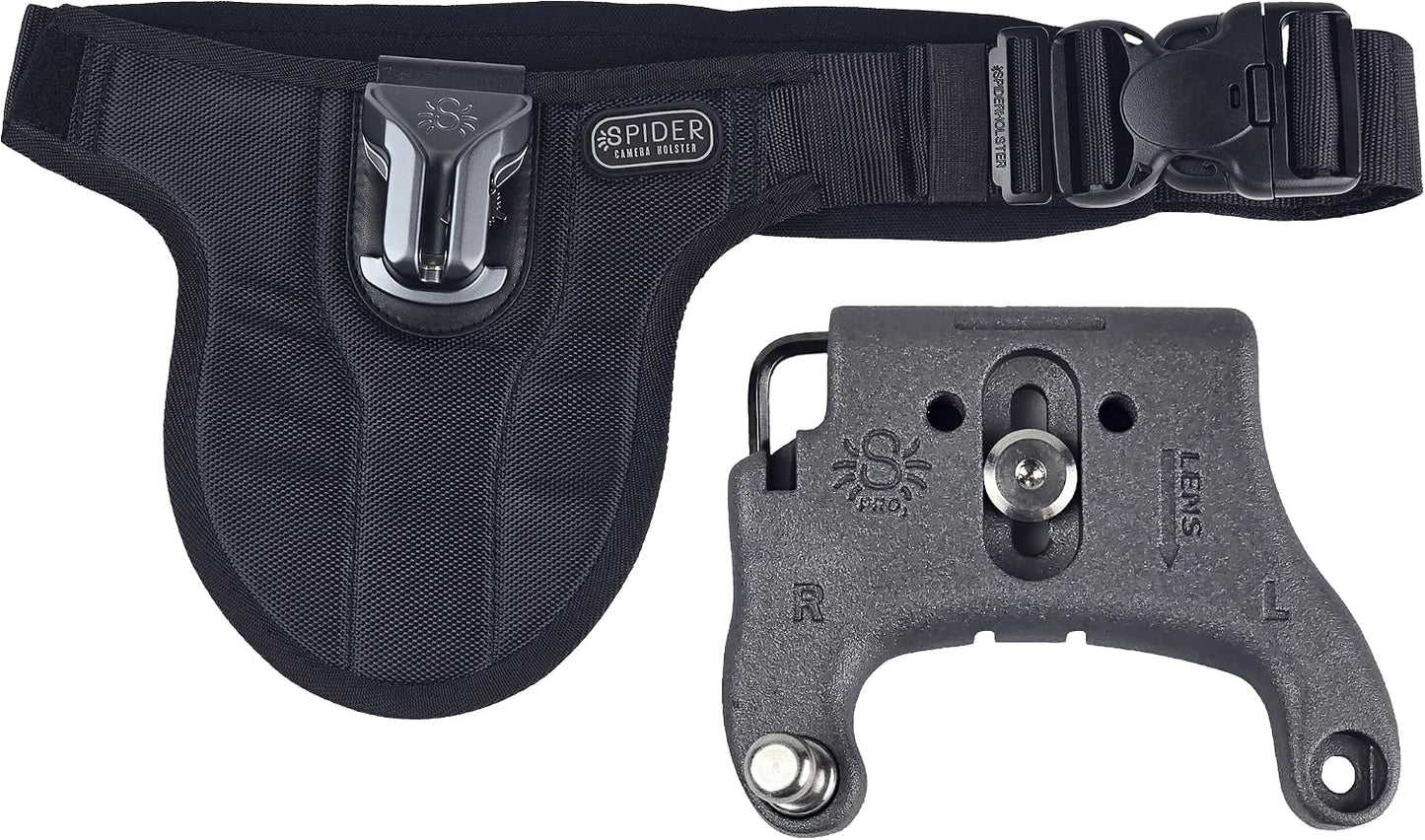Spider Holster – SpiderPro DSLR Single Camera System v2 for Carrying ONE Professional Camera and Heavy Gear Featuring Belt with Built-In Self-Locking Camera Holster for Secure Quick-Draw Camera Access