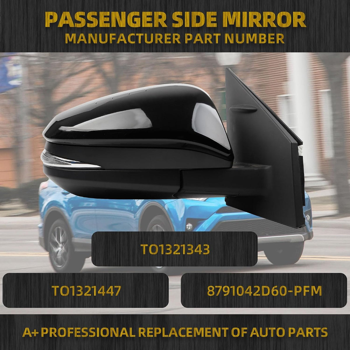 Dasbecan Right Passenger Side Mirror Compatible with Toyota RAV4 2015-2018
