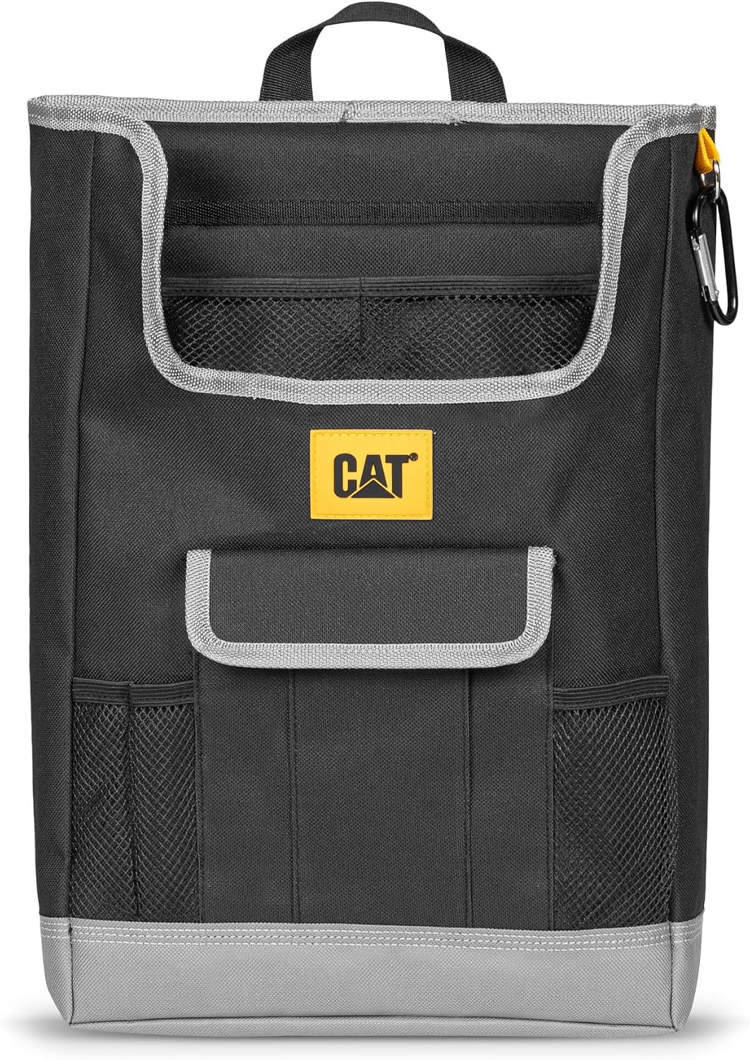 CAT® Car Front Seat Organizer Storage - Automotive Adjustable Straps Durable Multipurpose Work Truck Organizer for Front or Backseat for All Autos - Extra Storage for Tools and More - Black