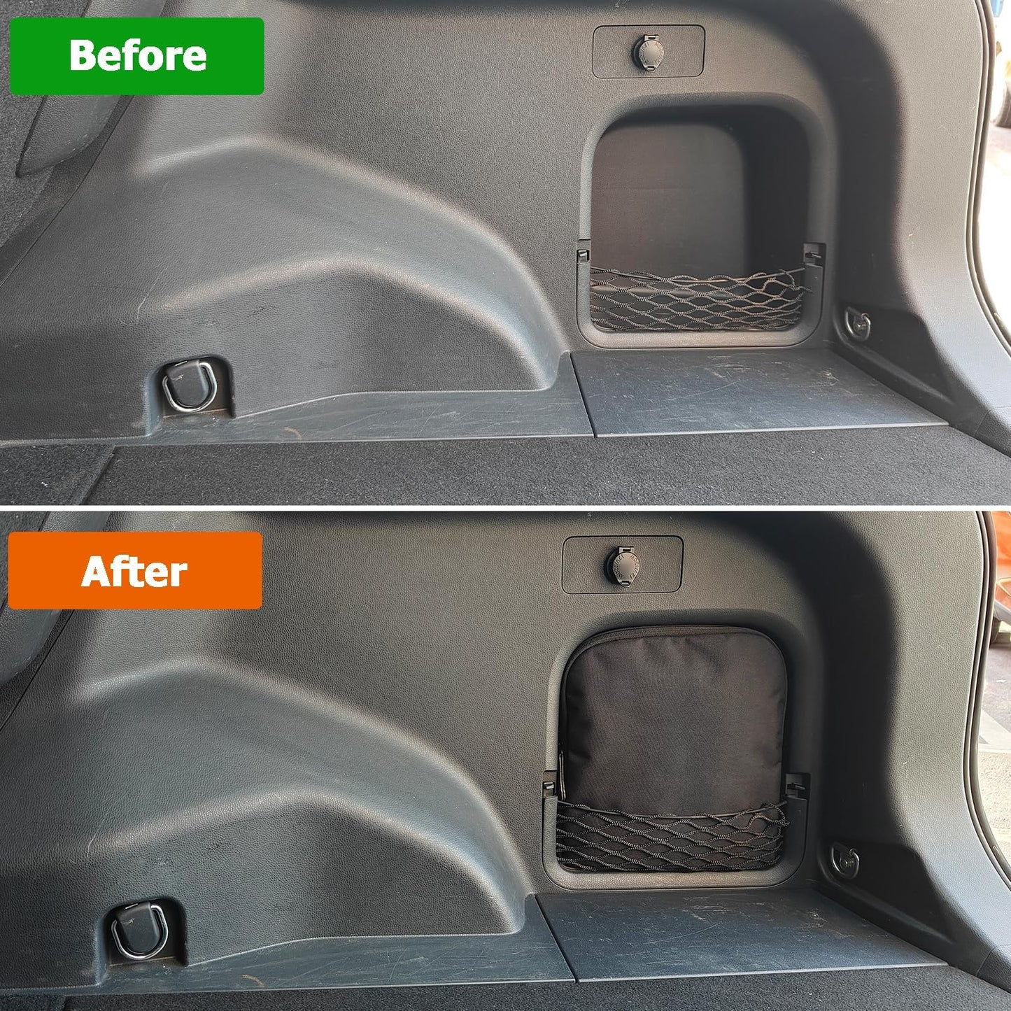 Trunk Upgrade, Trunk Organizer Pocket Bag, Trunk Cubby Storage bag,Cargo side pocket For Toyota Rav4 2025 2024 2023 2022 2021 2020 2019 Black, 1 pc without Backpack Function