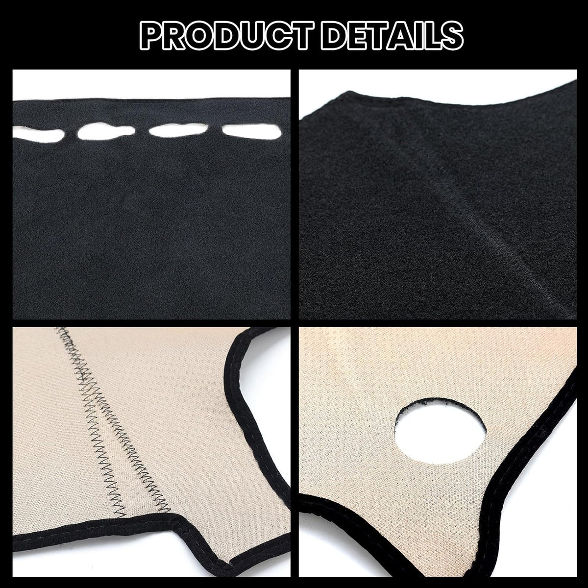 Dashboard Cover Dash Cover Mat Pad DashMat for 1998-2010 VW Volkswagen Beetle (Black Edge)