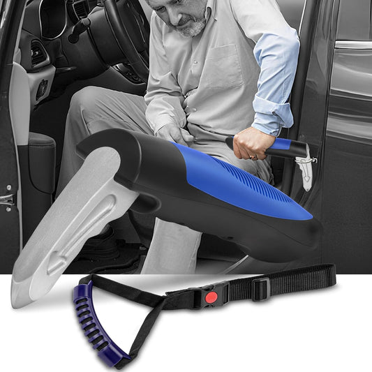 NINEMAX Car Door Assist Handle for Elderly & Handicap, (1 pc with Strap) | Stable Support for Easy Vehicle Entry, Universal Fit for Most Cars, Lightweight & Portable, Non-Slip Grip, Tool-Free Setup