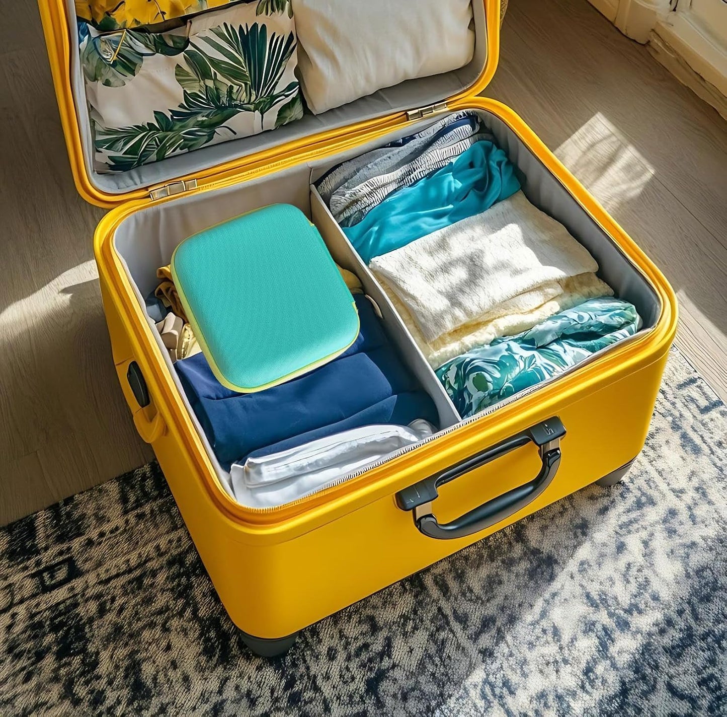 Thisness Travel Carry Case Compatible with Nex Playground Game System Custom Design Hard Shell Storage Case Nex Protective Accessories, Green and Yellow