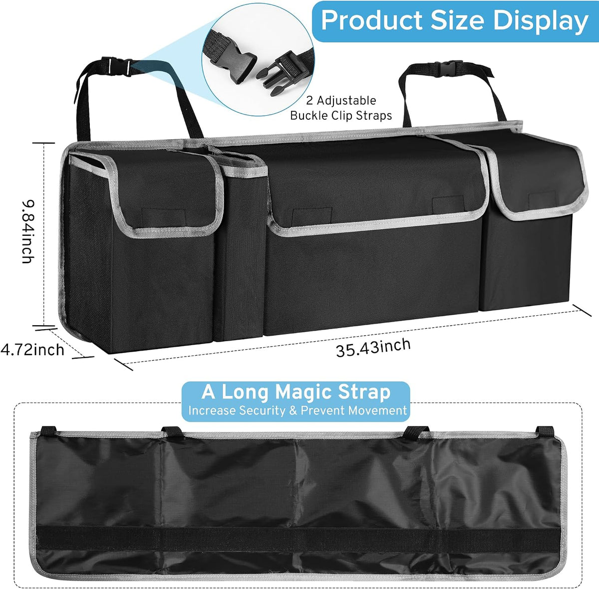 Car Trunk Organizer Storage Bag for Jeep JL JK Wrangler Grand Cherokee