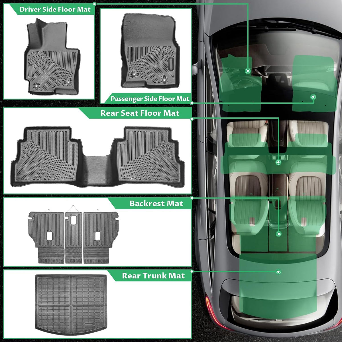Floor Mats for Mazda CX5 2013 2014 2015 2016, CX-5 Floor Mats