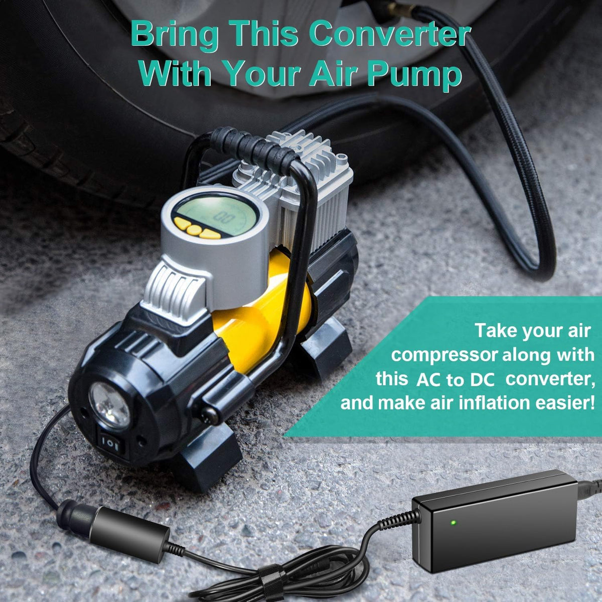 HKY 110V AC to 12V DC Car Cigarette Lighter Socket Power Supply Adapter Converter for Car Refrigerator Cooler Air Pump Compressor Car Vacuum Cleaner Heated Seat Cushion Inflator & Other Car Devices