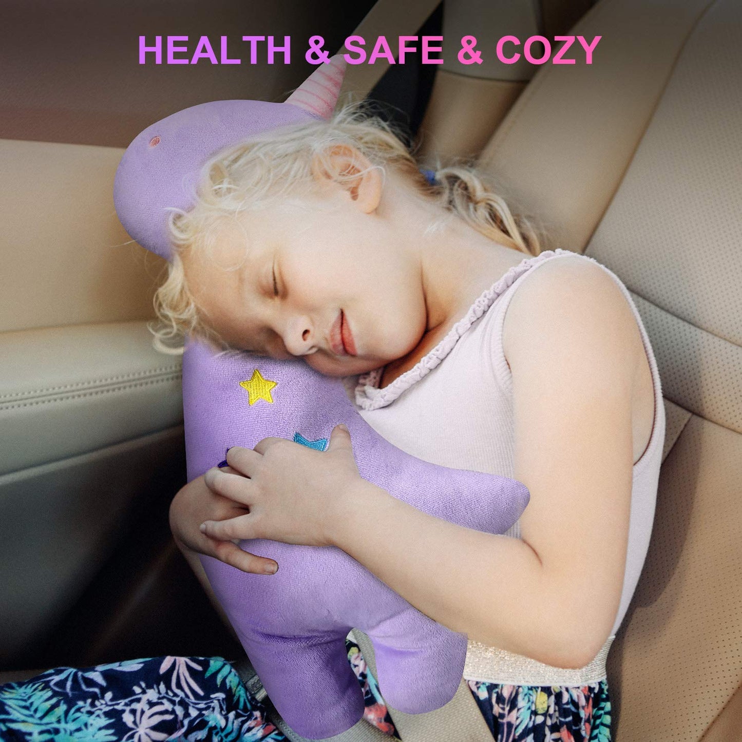 Unicorn Seat Belt Pillow Kids Unicorn Seat Belt Cover, Car Pillow for Kids | Unicorn Seat Belt Cover, Unicorn Seat Belt Pillow Kids Seatbelt Pads, Seatbelt Strap Pillows Children Travel Pillow