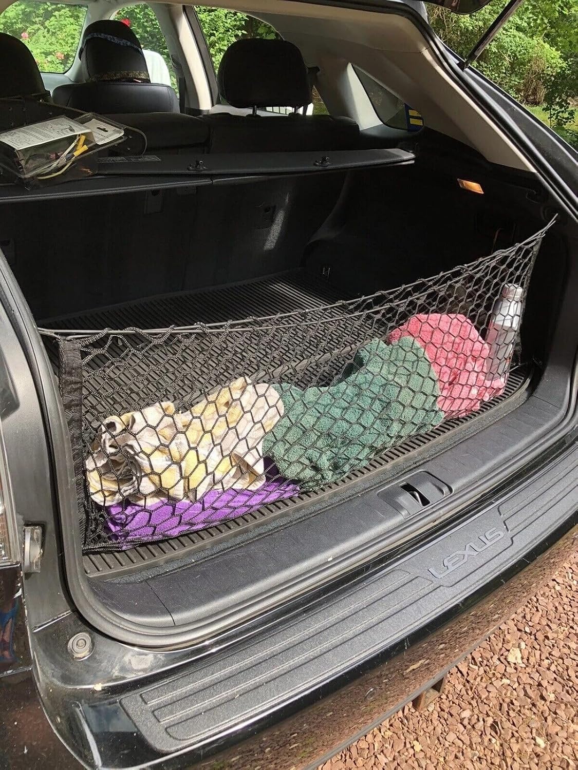 Trunk Organizer Cargo Net for Lexus RX350 350L 450h 450hL 2010–2025 – Envelope Style Cargo Net for SUV – Premium Mesh Car Trunk Organizer – Compatible with RX350 350L 450h 450hL