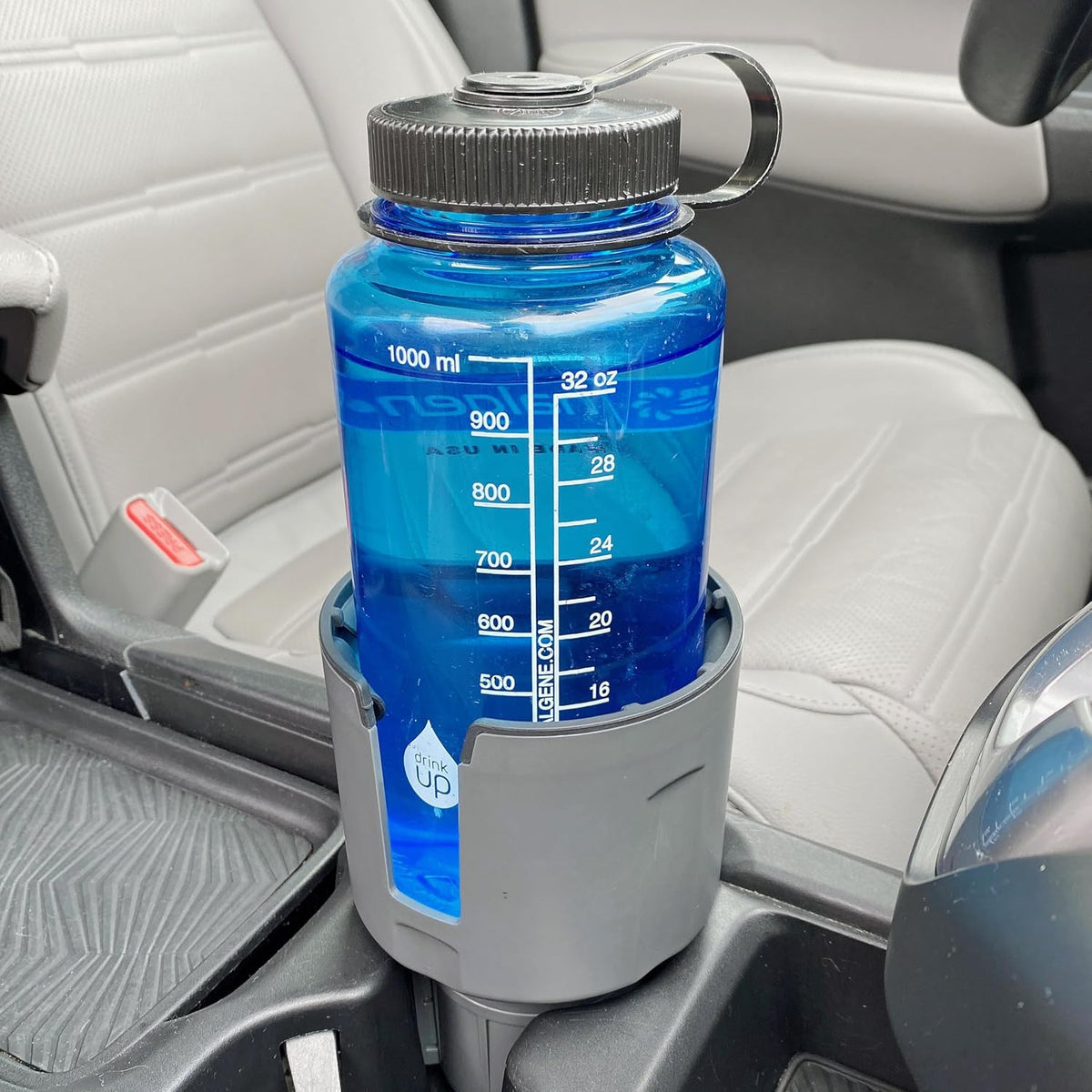 Swigzy Car Cup Holder Expander, Water Bottle Adapter Extender Insert, Gray
