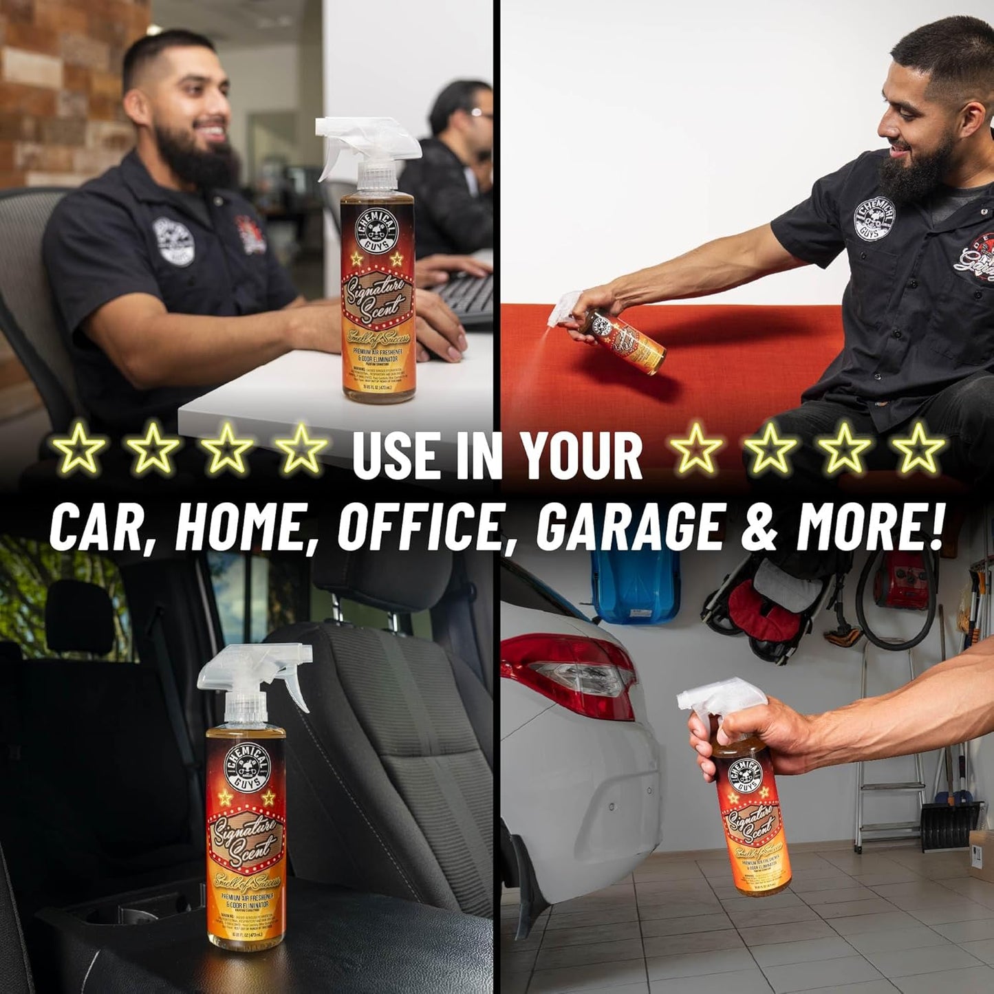Chemical Guys Signature Scent Smell of Success Premium Air Freshener, 16 oz | Odor Eliminator for cars, trucks, SUVs, motorcycles, home and office, great for RVs