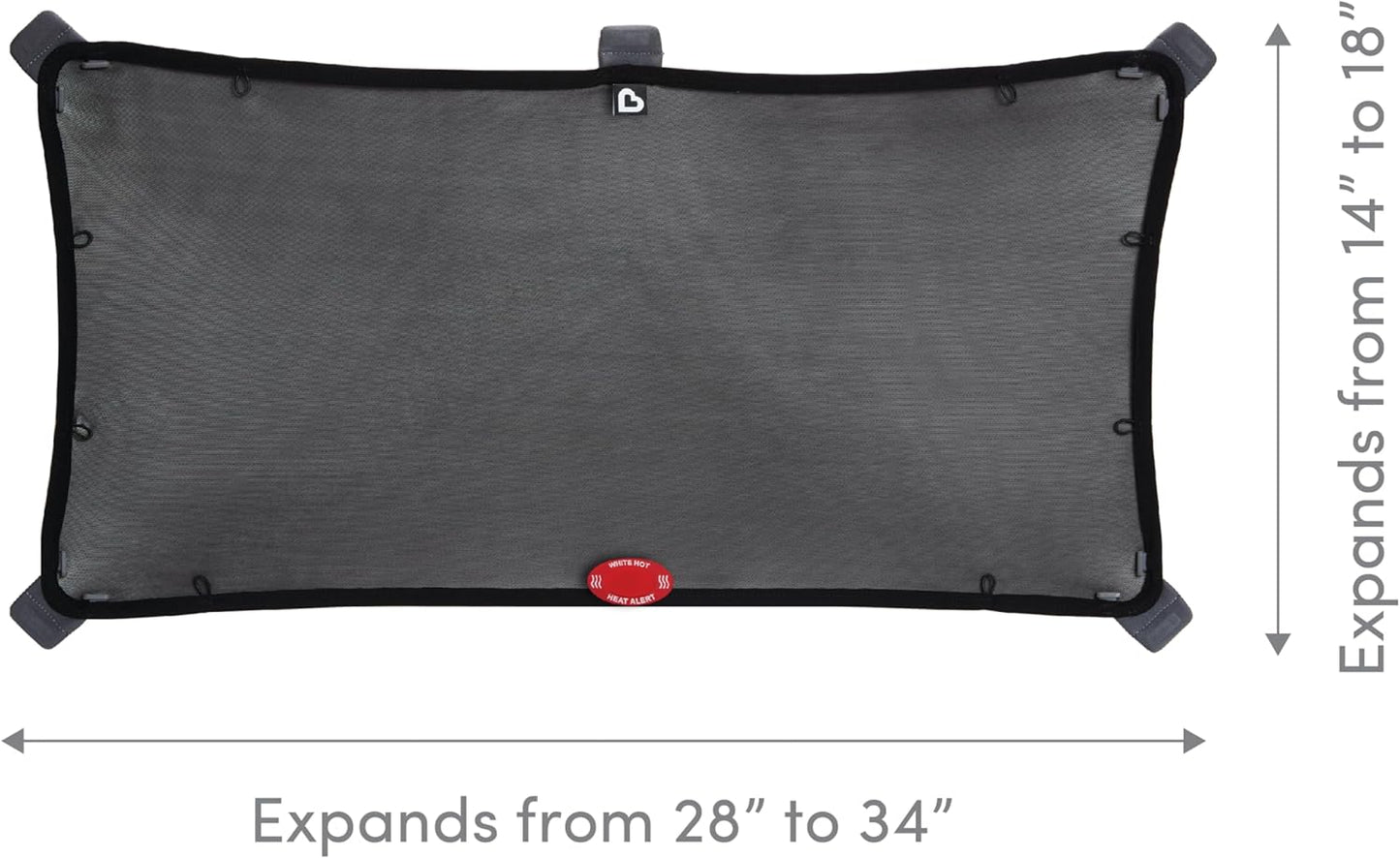 Munchkin® Brica® Magnetic Stretch to Fit™ Car Window Shade for Baby, Side Window Sun Shade, Black, 1 Pack