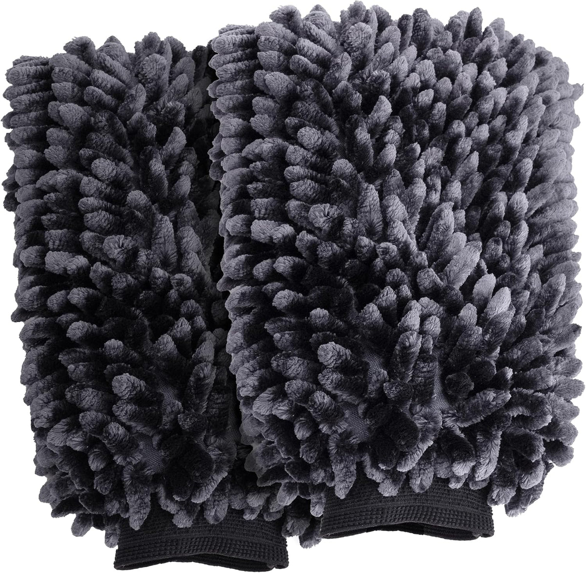 VIKING Microfiber Chenille Wash Mitts for Cars, 10 Inch x 8 Inch, 2 Pack