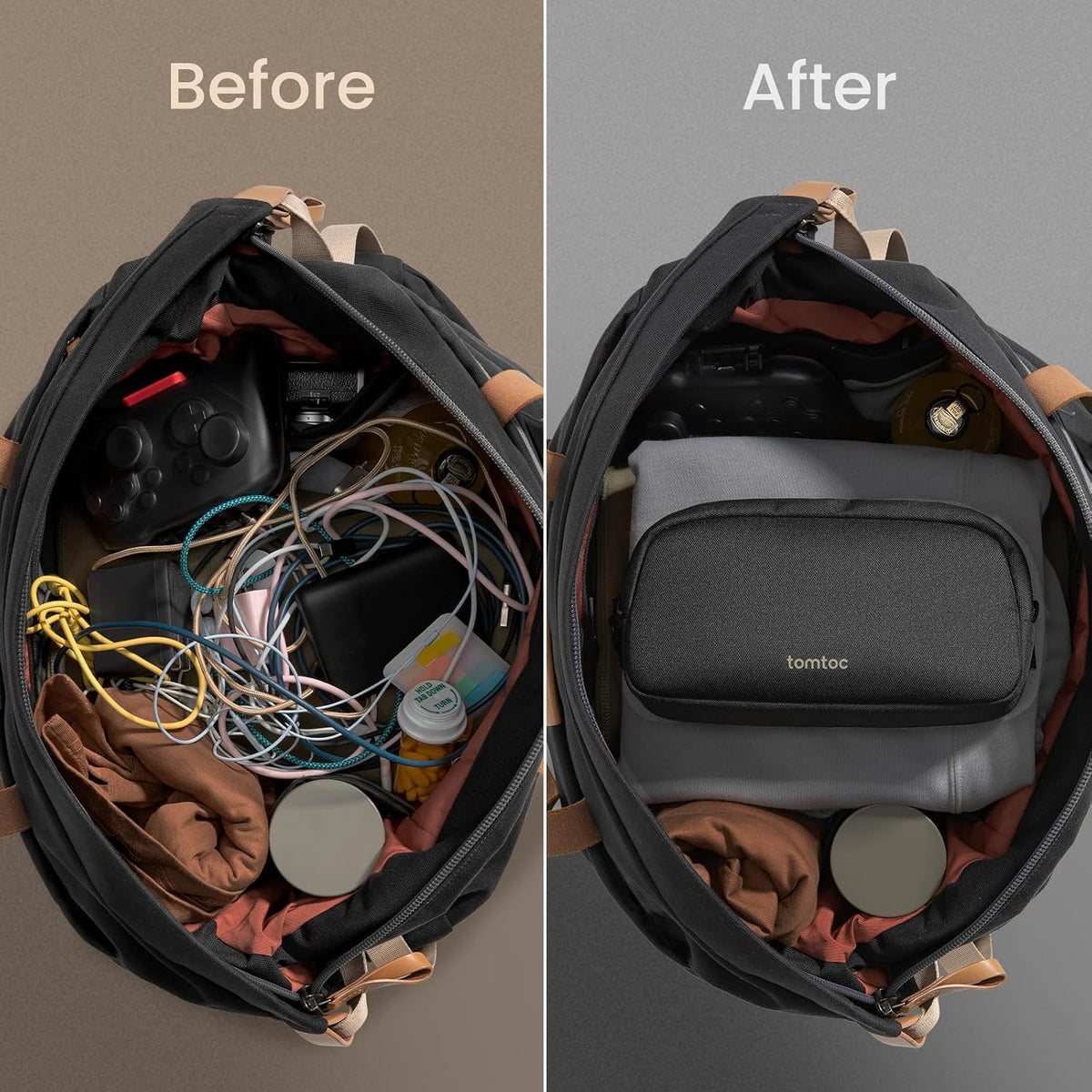 tomtoc Electronics Organizer Travel Case, Cable Organizer for Essentials