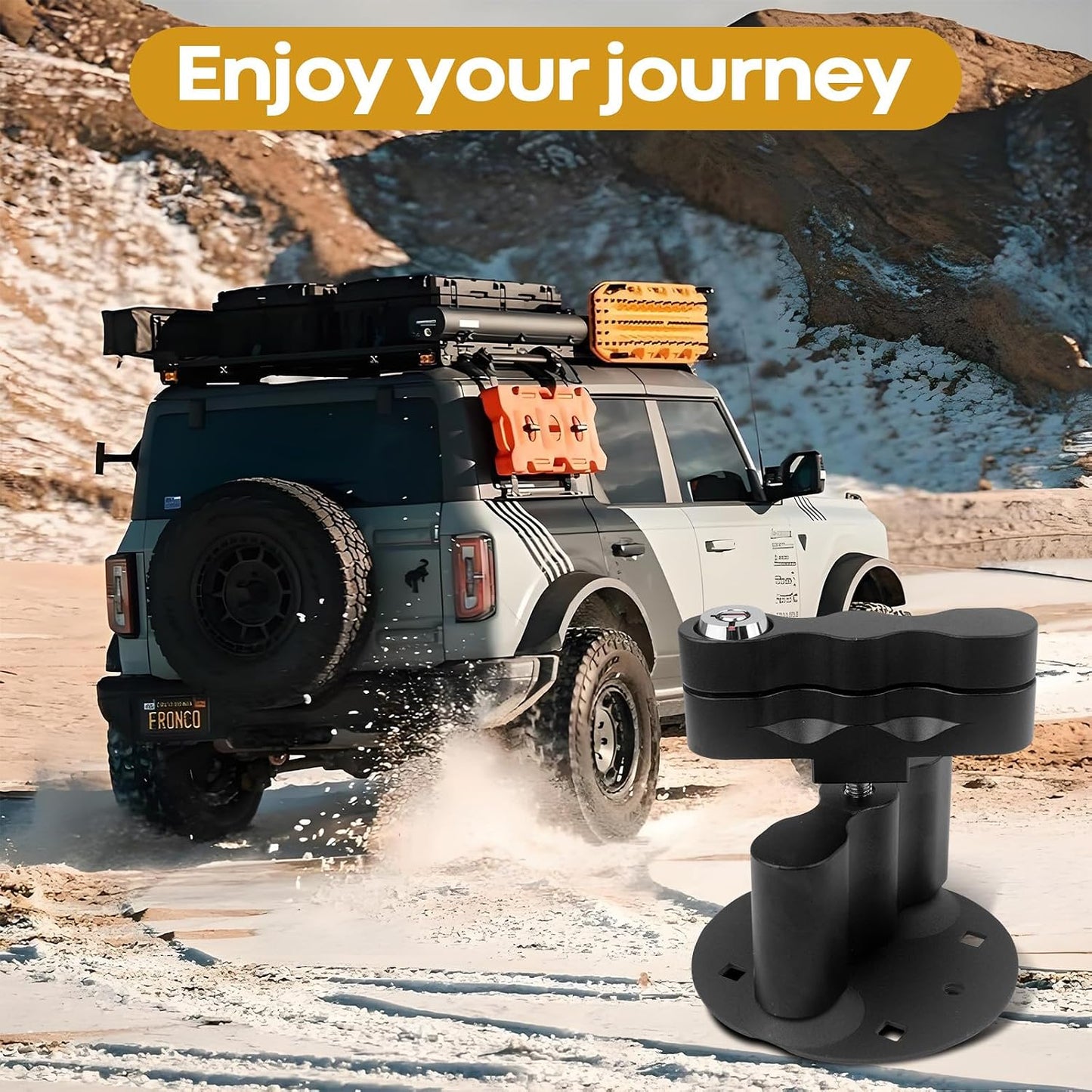 RX-LOX-PM Pack Mount with Keys Locking 2Pcs for Rotopax Gas Can | One-Key Dual Access, Tamper-Resistant Aluminum, for Overlanding & Camping, Fits Rotopax Fuel/Water Packs, Quick-Mount Design