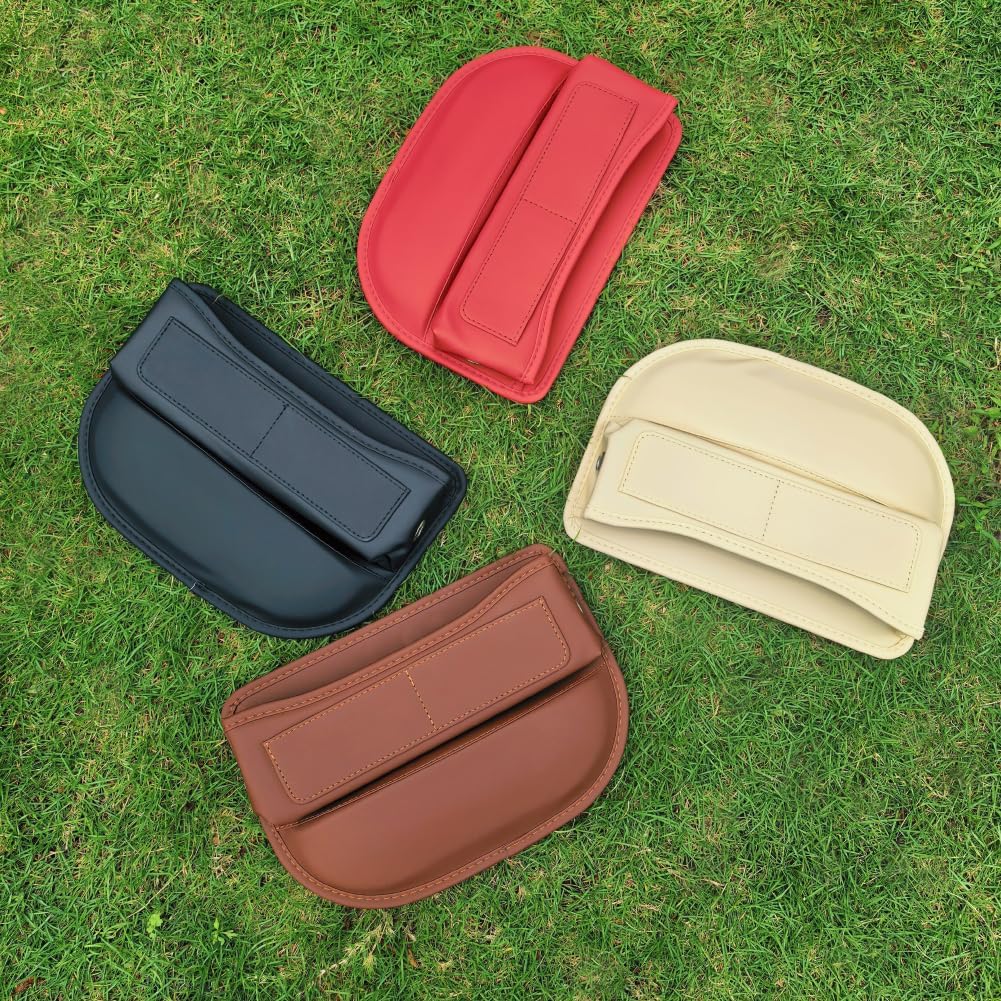 Seat Gap Organizer Car Seat Console Organizer Front Seat Side Storage Bag Center Console Side Pocket Car Seat Crevice Storage Seat Gap Filler Between Seat Storage Pouch（Red）