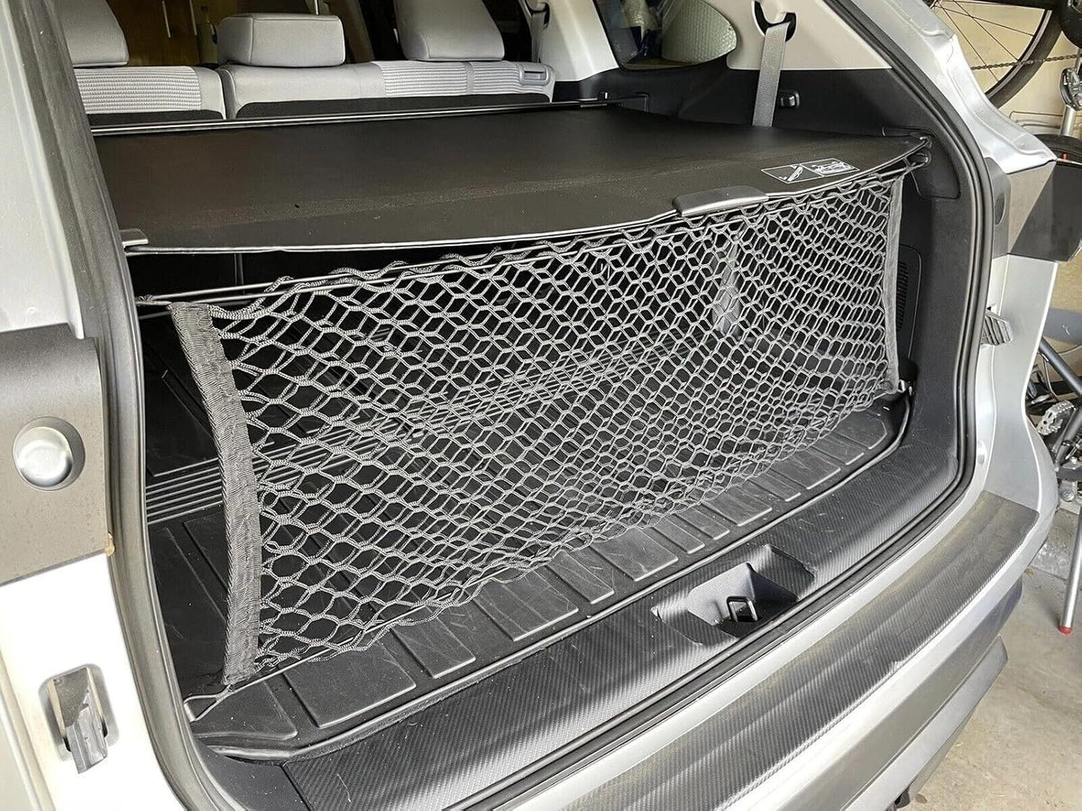 Trunk Organizer Cargo Net for Toyota Grand Highlander 2024–2026 – Envelope Style Cargo Net for SUV–Premium Mesh Car Trunk Organizer Vehicle Carrier Storage–Compatible with Grand Highlander