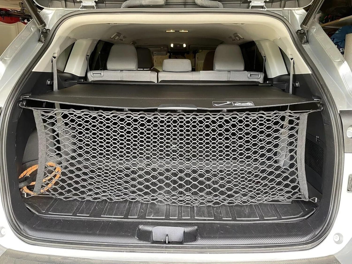 Trunk Organizer Cargo Net for Toyota Grand Highlander 2024–2026 – Envelope Style Cargo Net for SUV–Premium Mesh Car Trunk Organizer Vehicle Carrier Storage–Compatible with Grand Highlander